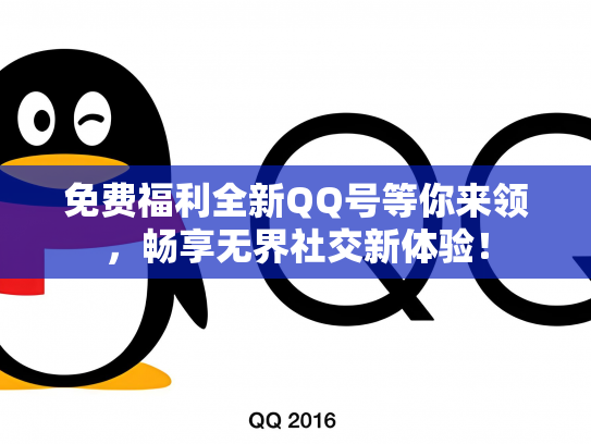 免费福利全新QQ号等你来领，畅享无界社交新体验！