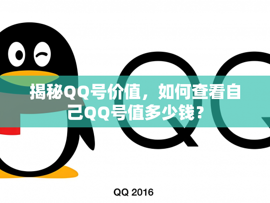 揭秘QQ号价值，如何查看自己QQ号值多少钱？
