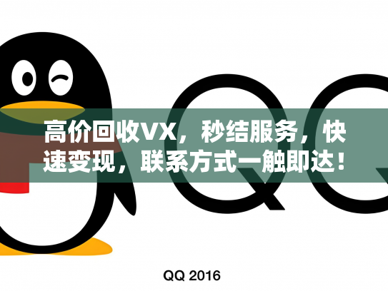 高价回收VX，秒结服务，快速变现，联系方式一触即达！