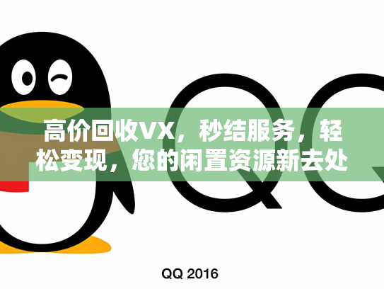 高价回收VX，秒结服务，轻松变现，您的闲置资源新去处！
